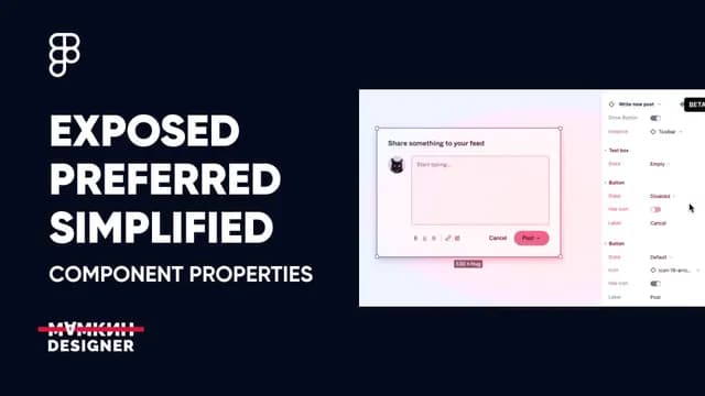 Обновления Component Properties Figma: Exposed, Preferred и Simplified Instance