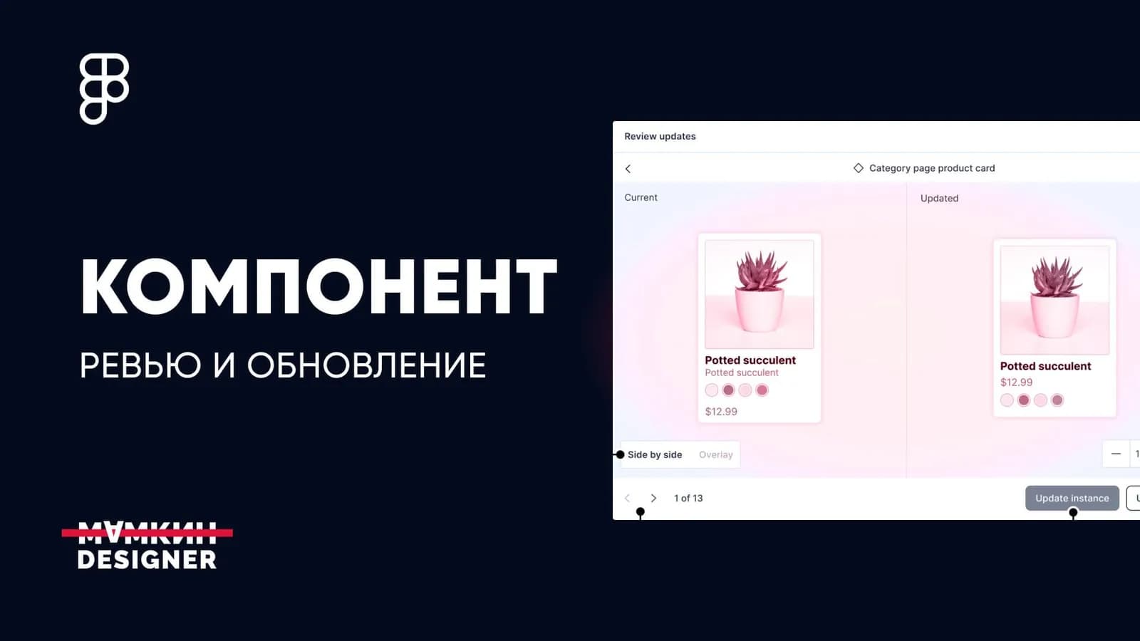 Ревью и обновление компонента Figma